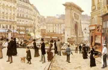 Le Boulevard Saint Denis, Paris Artwork by Jean Georges Beraud