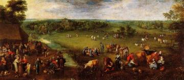Flemish Dairy Farm Artwork by Jan Bruegel the Elder