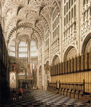 The Interior of Henry VII's Chapel in Westminster Abbey Artwork by Giovanni Antonio Canal