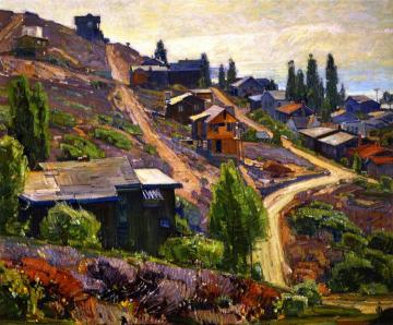 Seaside Cottages Artwork by William Wendt