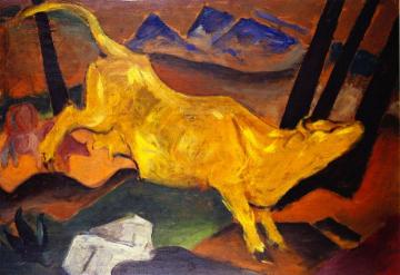The Yellow Cow (sketch) Artwork by Franz Marc