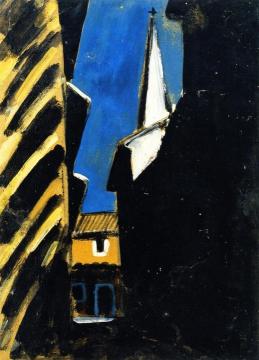Village Street Artwork by Auguste Chabaud