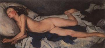 Sleeping Girl Artwork by Zinaida Serebriakova