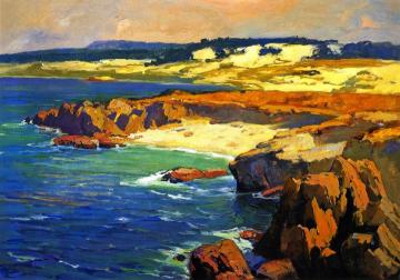 Sand Dunes and Rocky Coast Artwork by Franz Bischoff