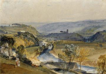 The Valley of Washnurn and Leathley Church Artwork by Joseph Mallord William Turner