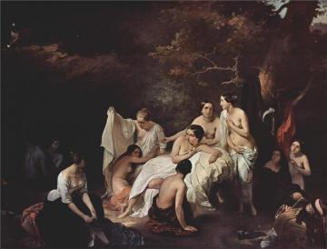 Bathing Nymphs Artwork by Francesco Paolo Hayez