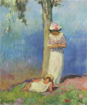 By the Tree Artwork by Henri Lebasque