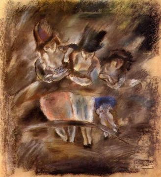 Three Girls in a Boat Artwork by Jules Pascin