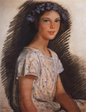 Portrait of Vera Makarova Artwork by Zinaida Serebriakova