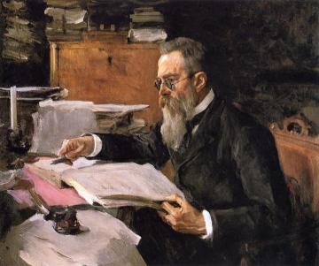 Portrait of Nikokai Andreyevich Rimsky-Korsakov Artwork by Valentin Serov