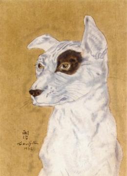 Dog Artwork by Tsuguharu Foujita