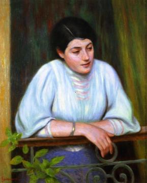 Woman at the Window Artwork by Federico Zandomeneghi