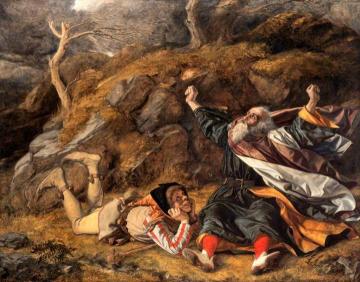King Lear And The Fool In The Storm Artwork by William Dyce