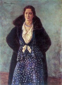 Portrait of Actress Angelina Stepanova Artwork by Pyotr Konchalovsky