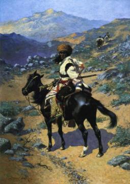 An Indian Trapper Artwork by Frederic Remington