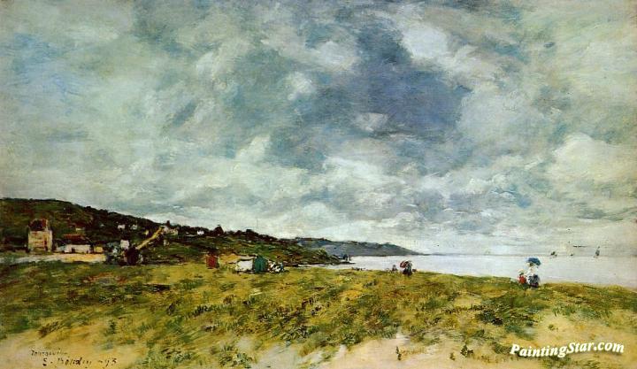 The Shore at Tourgeville Artwork by Eugène-Louis Boudin