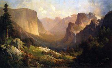 A View Up Yosemite Valley Artwork by Thomas Hill