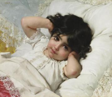 Portrait Of Marie-louise Artwork by Emile Munier