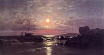 Moonrise On The New England Coast Artwork by Francis Augustus Silva