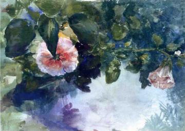 Hollyhocks Artwork by John La Farge