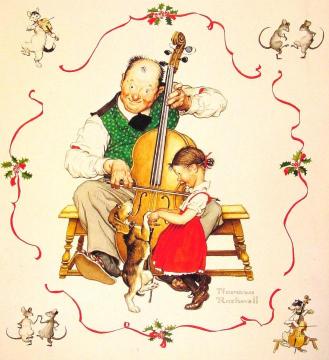 Christmas Dance Artwork by Norman Rockwell