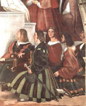 The Mass at Bolsena (detail 2) (Stanza di Eliodoro) Artwork by Raphael
