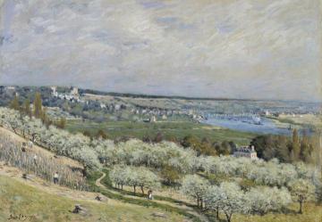 The Terrace at Saint-Germain, Spring Artwork by Alfred Sisley