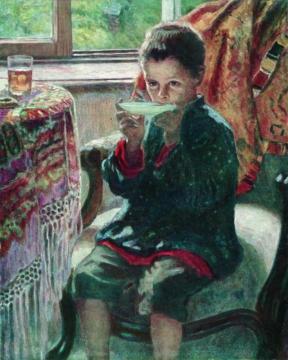 A Visitor Artwork by Nikolai Petrovich Bogdanov-belsky