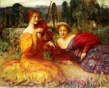 Musicienne Du Silence Artwork by Arthur Hacker