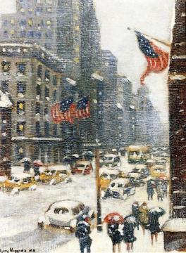 Fifth Avenue Blizzard Artwork by Guy Wiggins