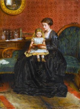 A Captivating Story Artwork by George Goodwin Kilburne