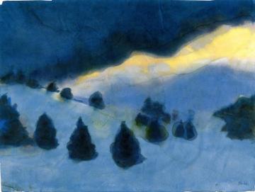 Mountain Landscape Artwork by Emil Nolde