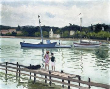 Children at Porquerolles Artwork by Albert Marquet