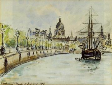 London, St. Paul's Cathedral Artwork by Camille Pissarro