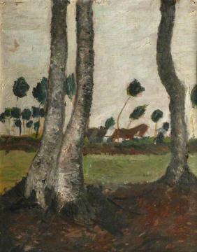 Landscape with Windblown Trees Artwork by Paula Modersohn-Becker
