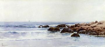 Sailboats Off A Rocky Coast Artwork by Alfred Thompson Bricher
