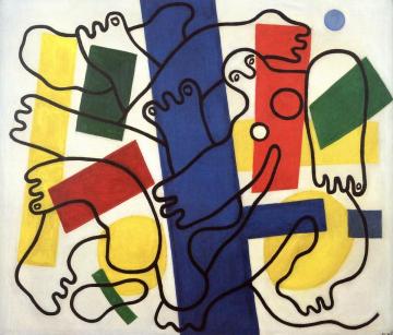 The Two Acrobats Artwork by Fernand Léger