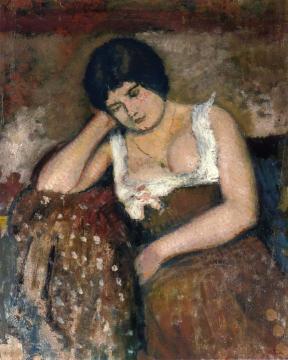Seated Woman Artwork by Georges Lemmen