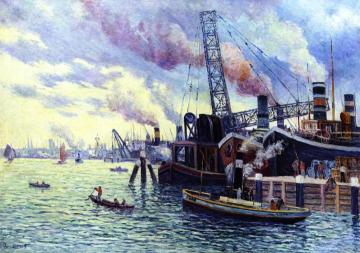 The Port of Rotterdam Artwork by Maximilien Luce