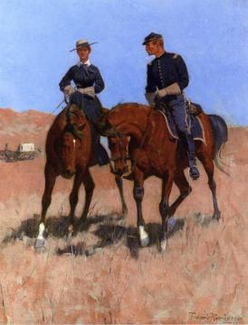 Belle McKeever and Lt. Edgar Wheelock Artwork by Frederic Remington