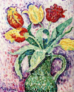 The Green Pot Artwork by Paul Signac