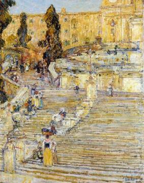 The Spanish Steps, Rome Artwork by Frederick Childe Hassam