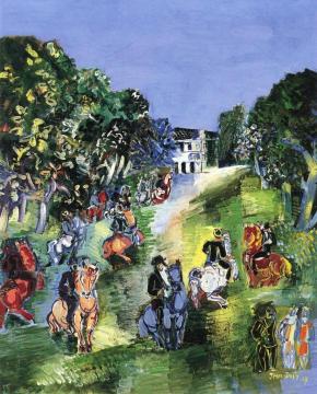 Bridle Path Artwork by Jean Dufy