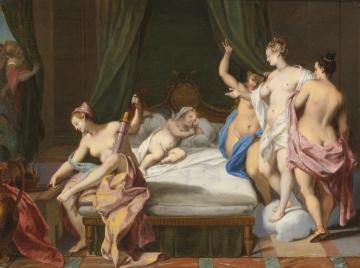 Venus And The Three Graces Tending Cupid Artwork by Nicolas Vleughels