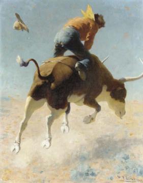 A Wild Texas Steer Artwork by William Robinson Leigh