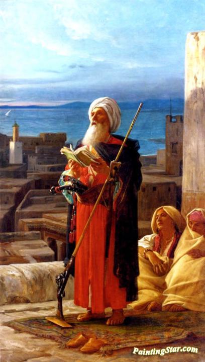 La Priere Du Soir A Tanger Artwork by Jean Jules Antoine Lecomte du Nouy