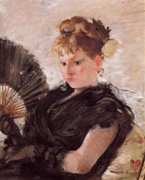 Woman with a Fan Artwork by Berthe Morisot