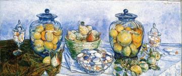 Long Island Pebbles and Fruit Artwork by Frederick Childe Hassam
