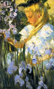 Sally Among Irises Artwork by William de Leftwich Dodge
