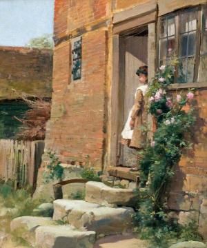 The Cottage Door Artwork by Alfred A. Glendening, Jr